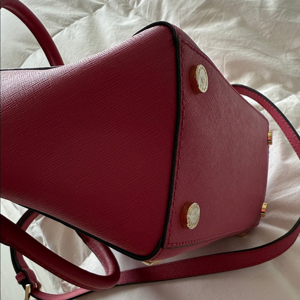 Michael Kors Fuchsia Studded Satchel - Picture 6 of 8